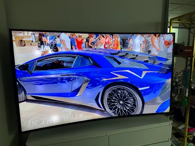 Large Curved Smart TV