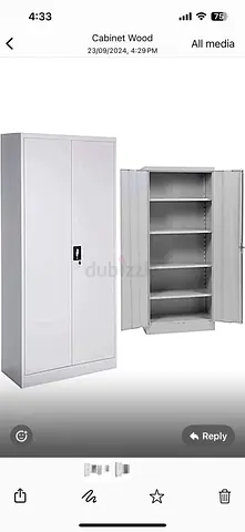Metal Storage Cabinet with Shelves - Tall Office/Utility Cupboard