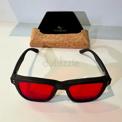 SLEEP TIME glasses with red lenses (VivArays case included)