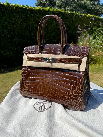 Hermes Birkin 30 chocolate croc