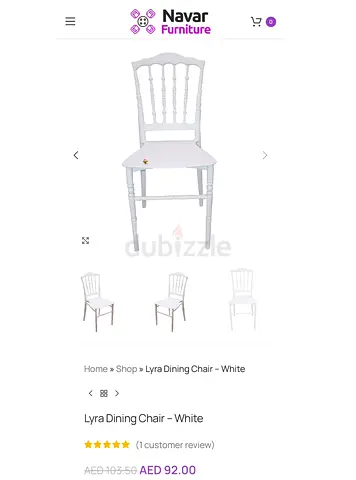 White Dining chair