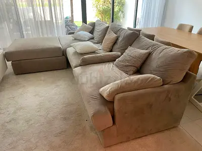 L Shaped Sofa with Comfortable Family Couch
