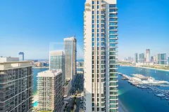 FULL SEA VIEW | PALM AND DUBAI HARBOUR WITH YACHT