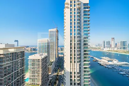 FULL SEA VIEW | PALM AND DUBAI HARBOUR WITH YACHT