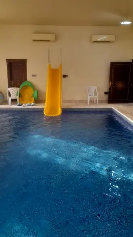 Yellow Pool Slide (Indoor) — Good Condition