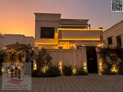 Villa for sale in Al Zahia: 4 bedrooms, a majlis, a living room, a large terrace, and a maid's room.