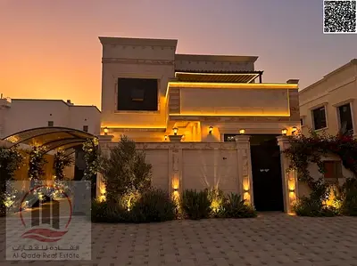 Villa for sale in Al Zahia: 4 bedrooms, a majlis, a living room, a large terrace, and a maid's room. Freehold ownership available for all nationalitie