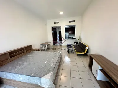 Discovery Gardens Gem | Furnished Studio | Swimming pool view| Close to Metro | Big layout | Brand New Furniture |