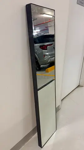 Slim Full-Length Wall Mirror with Black Frame