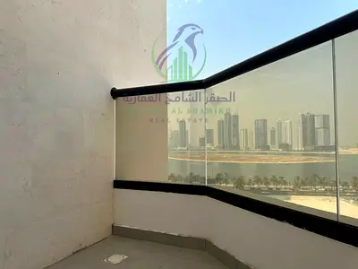 شقة غرفتين وصالة للإيجار السنوي في الخان الشارقة إطلالة بحرية غرفتان ماستر بلكونات ثلاثة حمامات باركينغ ودفعات تصل إلى اثنتي عشرة دفعة