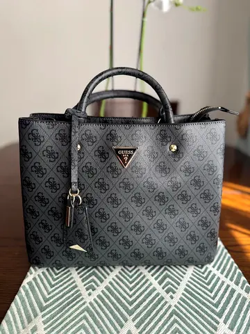 Guess Black Monogram Handbag