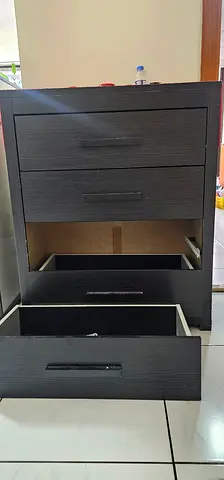 Dark wood 5-drawer chest / wardrobe drawer unit - good condition