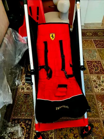 Red Ferrari-themed Lightweight Baby Stroller/Pram. Perfect Condition. AED 245 Only...! Quick Sale!