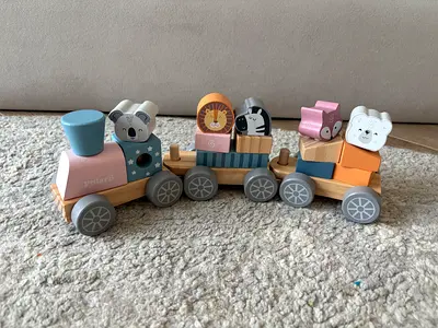 kids toy train sorter assembly