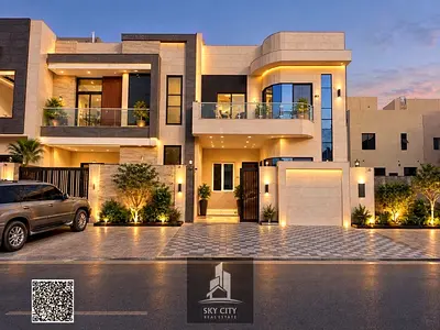 Modern Villa in the heart of Al Heliou Ajman Al Zubair Street is a land and the first nearby Al Hamidiya Park including registration fees
