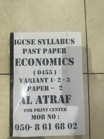 IGCSE Past Paper Booklets- Cambridge Economics