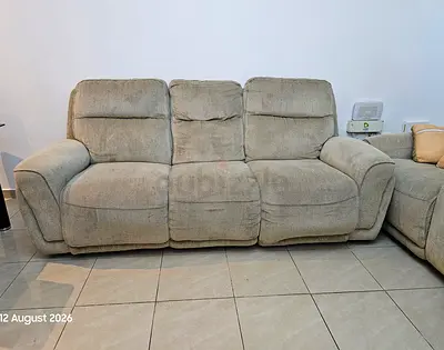 Beige 3-Seater Recliner Sofa+ 2 Seater Comfortable Living Room Sofa