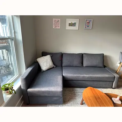 Grey L-shaped Sofa with Chaise - Comfortable & Compact
