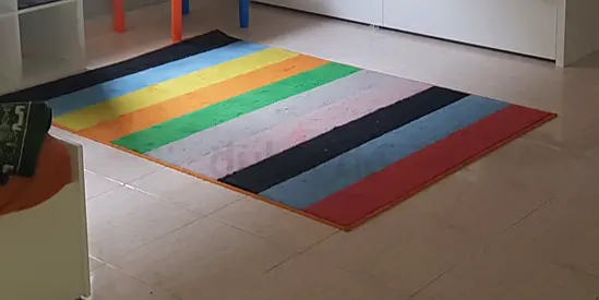 Striped carpet