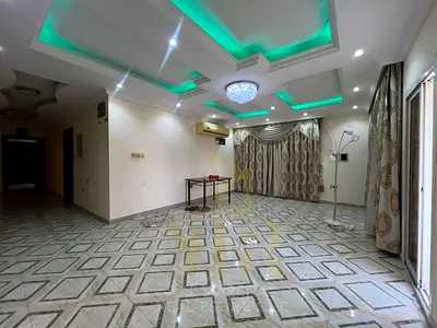 Luxury villa for sale in Al Muwaihat 3, Ajman: Two-story villa with a roof terrace, 6 master bedrooms, including electricity, water, and air condition
