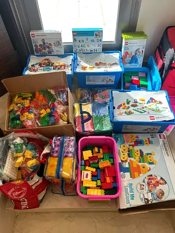 Full Lego Duplo, mini world, shapes, bean bags, city, community……