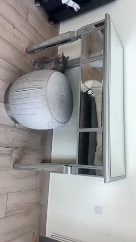 vanity with chair