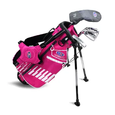 Child's Pink Golf Carry Bag with Stand - Lightweight junior golf bag