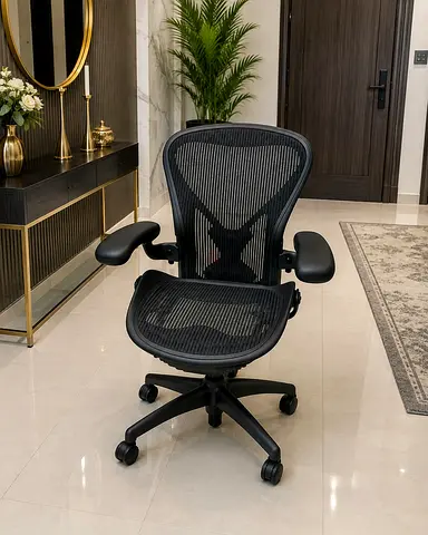 Herman miller Ergonomic Black Mesh Office Chair (Adjustable Armrests)