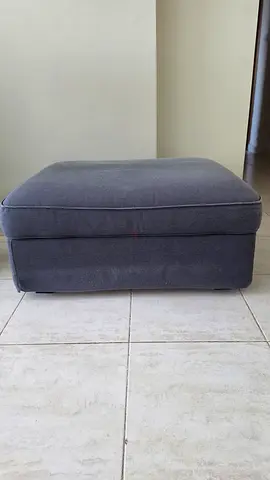 IKEA Gray Ottoman with storage - Good Condition