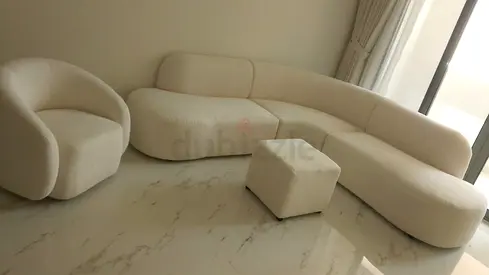 Brand new L shape sofa with stool and single available