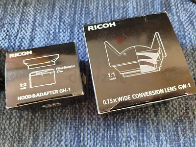 Ricoh GW-1 0.75x Wide Conversion Lens + GH-1 Hood & Adapter GR Digital and GR Digital II Models