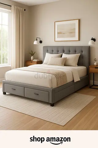 Luxury Premium Quality 180*200 King Size Bed Frame With 2x Drawers For Sale. Stylish Modern Design