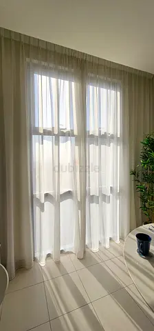 2 WHITE SHEER CURTAINS FOR SALE