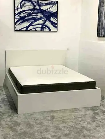 Ikea king size bed with mattress and storage drawers