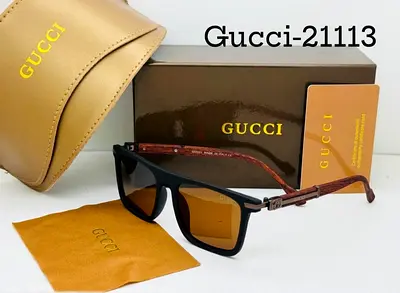 Gucci polarized square sunglasses with case - model 21113&21147