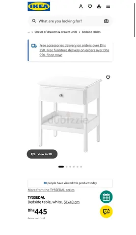 IKEA TYSSEDAL Two side tables