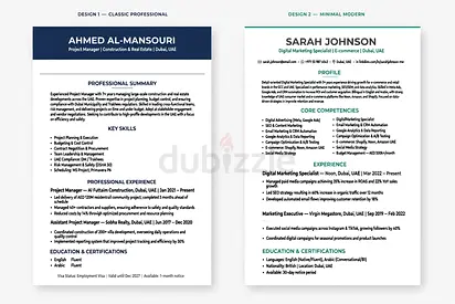 Professional CV Resume Making - ATS Friendly - Sharjah / Dubai - Same Day Delivery