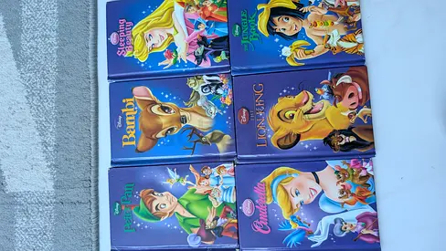 Set of 6 Disney Classic Kids Storybooks - Bambi, Lion King, Cinderella, Peter Pan, Sleeping Beauty