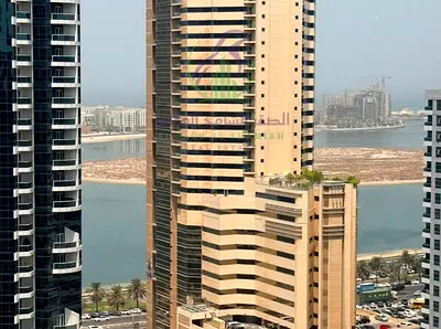 Three Bedroom Apartment for Annual Rent in Al Taawun Sharjah with Maid Room Balcony Sea View Three Bathrooms Free Parking