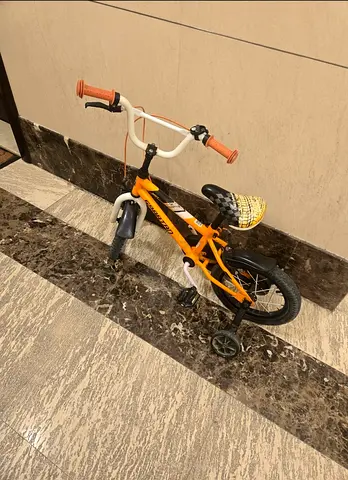 Kids 12-inch Orange Bicycle with Training Wheels