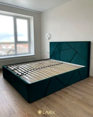 Dark Green Velvet King Size Bed Frame with Storage Base
