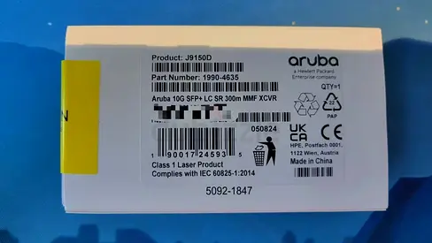 Aruba 10G SFP+ LC SR 300m MMF XCVR Transceiver J9150D