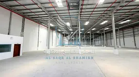 Brand-New Warehouse for Rent in Al Sajaa | 60,000 Sq. Ft. | Complete Fire-Fighting System | 44 kW El