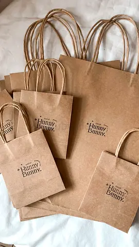 Set of Kraft Paper Shopping Bags with Twisted Handles (Various Sizes)