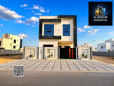 للبيع في الياسمين – عجمان | 6 غرف ماستر، 3 صالات، طابقان + روف، تصميم راقٍ ومساحات واسعة، شاملة جميع التجهيزات والتوصيلات والرسوم،