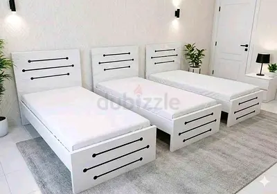 New Elegant wooden Single Size Bed and mattress
