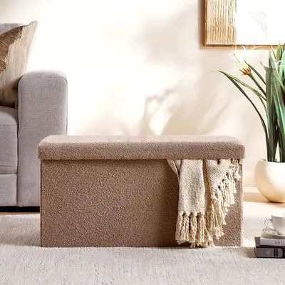 (MOVING OUT SALE, HALF PRICE FOR AED 99 ONLY) BRAND NEW Pan Home Betty Ottoman Bench with Storage