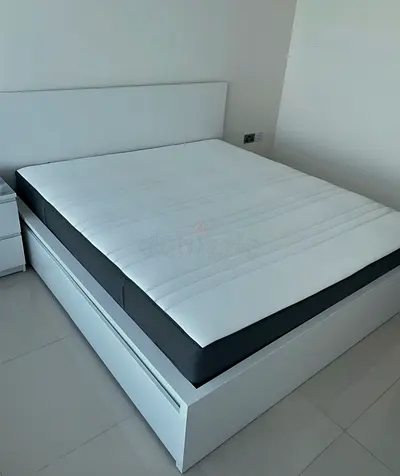 Ikea malm king storage bed with ikea mattress 180*200