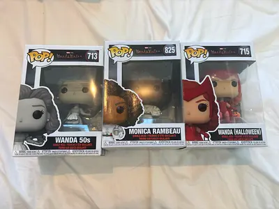 Funkopop WandaVision bundle — Wanda 50s #713 + Halloween Wanda #715 + Monica Rambeau #825
