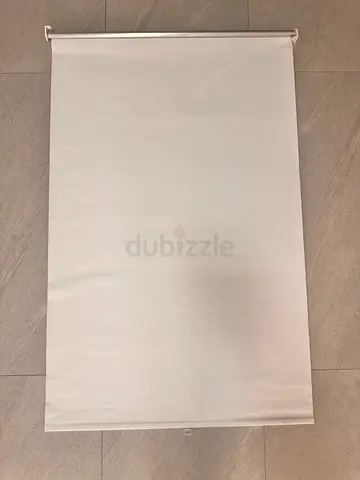 Portable pull-down projector screen (white, used)